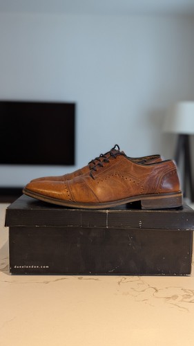 Dune men tan leather shoes - tan,
